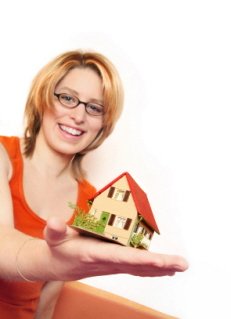 Blonde Women Offering Construction Loan House